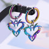 Rainbow Hoop Boucle Oreille Heart Snake Charm Earring Stainless Steel Earrings For Women Men Kpop Accessories Gift - Image 7