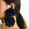 Exaggerated Satin Large Flower Long Tassel Drop Earrings for Women Romantic Party Wedding Earrings Jewelry Girls - Image 12