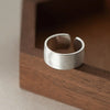 Silver Wire Drawing Adjustable Rings For Women Couple Jewelry Ladies Accessories Gifts Jewellery - Image 3