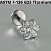 Cz Flower Titanium Cartilage Earrings Stud 16G Internally Threaded Sun Helix Ear Tragus Piercing Jewelry - Image 10