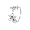 Silver Rings For Women Geometric Jewelry Finger Adjustable Simple Vintage FLower Ring For Party Birthday Gift - Image 5