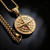 316L Stainless Steel Vintage Compass Pendant Necklace For Men Viking Jewelry Accessories - Image 4