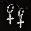 Punk Witch Ear Piercing Round Hoop Pins Cat Star Dangle Earring Stainless Steel Cross Earrings For Women Men Accessories Jewelry - Image 13