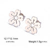 Cute Flower Sakura Stud Earrings for Women Stainless Steel Piercing Earrings Jewelry Birthday Valentine Gift - Image 9