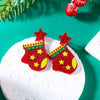 Acrylic Snowflake Star Christmas Tree Earrings Hook Drop Dangle For Women Xmas Party Jewelry Gift - Image 8