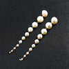 Elegant Gradient Handmade Simulated Pearl Tassel Long Dangle Earrings For Women Party Jewelry Accessories - Image 3