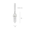 Point Pillar Bullet Hexagonal Column Necklace Stone Quartz Crystal Chakra Pendant Necklace for Women Men with Chain - Image 12