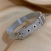 Greatera Stainless Steel Strap Men Bangle Adjustable Personality Knit Mesh Belt Bracelet For Couples Simple Jewelry - Image 5