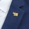 Unique -gold-plated stainless steel brooch: cute elephant design, lapel pin, suitable for daily gift-giving - Image 1