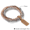Faceted Glass Bead Stretch Bracelet in Multiple Colors - Image 6