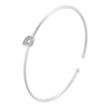 gold plated micro-set zirconia 26 letters A-Z simple unisex bracelet lucky letters bracelet silvery - Image 25