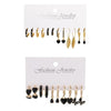 Simple 11 Pcs Black Heart Leaf Butterfly Earrings Set for Women Temperament Hoop Earring Holiday Wedding Jewelry Gift - Image 2