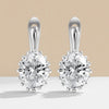 Sliver Zircom Earring Plated White Gold Hoop Earring for Women Wedding Party Jewelry - Image 1
