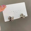 Charm Irregularity Fold and Wrinkle Metal Block Stud Earrings for Women Personality Korea Earring Jewelry Accessories - Image 8