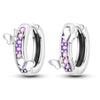 Butterfly Hoop Earrings with Colorful Cubic Zirconia - Image 13