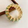 Wide Acrylic Cuff Bracelet with Irregular Geometric Design - Image 30
