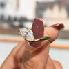 Marquise Zirconia Ring Gold Solitaire Engagement Ring Elegant Promise Ring for Women - Image 2