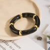 Multicolor Plastic Bamboo-Style Stretch Bangle - Image 16