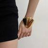 Exaggerated Metal Glossy Wide Open Bracelet Bangles for Women Europe and America Personality Punk Heavy Jewelry Accessories - Image 4