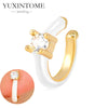 1PC Plated Gold Ear Cuff Earrings Ear Clip for Women Purple/Green/Turquoise No Pierced Earrings Jewel - Image 29