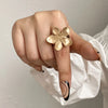 Elastic Rope Adjustable Rings for Women Men Irregular Geometric Matte Chunky Gold Color Finger Ring Charm Jewelry - Image 11