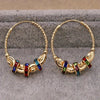 Retro Metal Crescent Earrings Bohemian Water Drop Tassel Earrings - Image 3