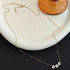 Three Zircon Thin Necklace for Women Simple Clavicle chain Delicate Elegant Jewelry Gifts Wedding - Image 2