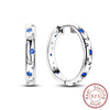 Silver Hoop Earrings Star Moon Stud Drop Earrings For Woman Party Wedding Accessories Jewelry Gift - Image 12