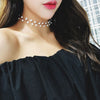 Pearl Beaded Choker Necklace with a Short Chain - Image 5