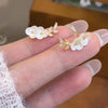 Flower Leaves Stud Earrings For Women Girls Korean Rhinestone Crystal Stud Earrings For Party Banquet Jewelry Gift - Image 6