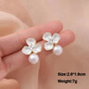 White Women's Dangle Earrings Blooming Flower Acrylic Enamel Butterfly Imitation Pearl Heart Hanging Earrings Elegant Brinc - Image 20