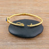 Romantic Heart Bangle Cuff For Women Gold Plated Crystal Zircon Bracelets Jewelry Wedding Party Gift - Image 4