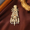 Retro Gold Bird Brooches For Women Suit Coat Vintage Gold Plated Wheat Tassel Flower Brooch Pins Party Jewelry Gifts - Image 4