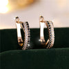 Female Red Zircon Stone Clip Earrings Charm Gold Color Wedding Jewelry For Women - Image 8