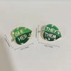 Monstera Leaf Pronoun Enamel Pins, She/Her They/Them Green Plant Lapel Brooches - Image 6