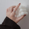 Silver Sweet Romantic Zircon Open Branch Small Leaf Adjustable Ring for Women Korean Wedding Party Jewelry - Image 2