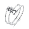 Silver Paper Clip Open Ring For Women Adjustable Jewelry Daily Gift - Image 7