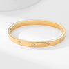 Stainless Steel Open Bangles for Women Gold/Silver Plated 6mm Cubic Zirconia Cuff Bracelet Jewelry Gifts - Image 3