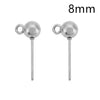 20pcs Pvd Stainless Steel Stud Earrings Post Pins With Loop 4 5 6 8 mm Earring Backs Making For Jewelry - Image 9