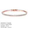 Tennis Bracelet For Women Style 4 Color 4 Claws Mosaic Cubic Zirconia Silver Color Jewelry Gift - Image 9
