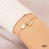 Simple Love Letter Bracelet Retro Adjustable Alloy Letter Bracelet Women Hand Jewelry Accessory - Image 19