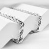 Silver Color Rope Chain Link Anklets for Women, Stainless Steel Foot Accessory, Summer Beach Barefoot Sandals Bracelet - Image 5