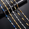 2.5mm/3mm Wide Stainless Steel Bar Link Bamboo Necklace Neck Chain for Women Men's Choker Rock Metal Jewelry Accessories - Image 1