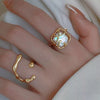 Twelve-Piece Adjustable Alloy Ring Set with Geometric Styles - Image 5