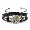 Saint Benedict Medal Leather Bracelet Catholic San Benito Glass Dome Snap Buttons Bangles Men Women Jewelry Accessories - Image 7