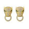 Mafisar High-Quality Gold Plated Zircon Leopard Head Stud Earrings For Women Hip Hop Earring Accessories Party Gift - Image 6