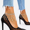 Cuier 1PC Rhinestone Tassel Anklet Chain Jewelry for Women Anklet Jewelry for Beach - Image 3