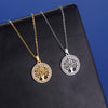 Stainless Steel Tree of Life Pendant Necklace for Women Hollow Life Tree Necklace With Zircon Border - Image 5