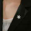 Stainless Steel Multi-Style Snowflake Lapel Pin Set Winter Themed Brooches Versatile Christmas Accessory Gift for Women - Image 6