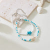 Cute Blue Starfish Beaded Anklets Set for Matching Handmade Elastic Foot Bracelets Summer Holiday Jewelry Friend Gift - Image 8